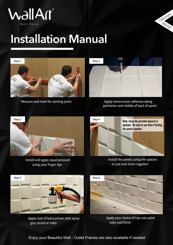 Wall Panel Installation Instructions