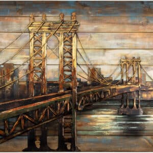 3D Metal Wall Art - Manhattan Bridge WL170