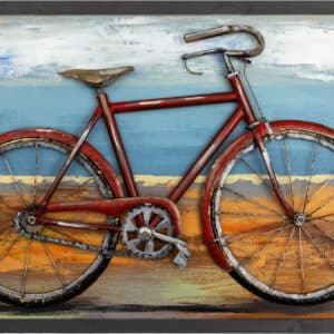 3D Metal Wall Art - Red Bicycle C0122