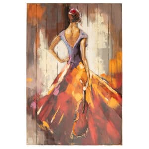 3D Metal Wall Art - Lady with Violin C0168