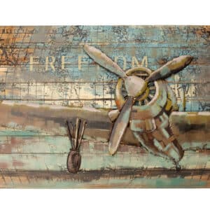3D Metal Wall Art - Airplane GC10020
