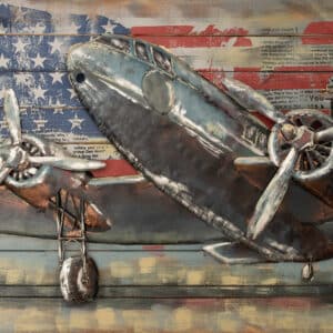 3D Metal Wall Art - Plane GC10009