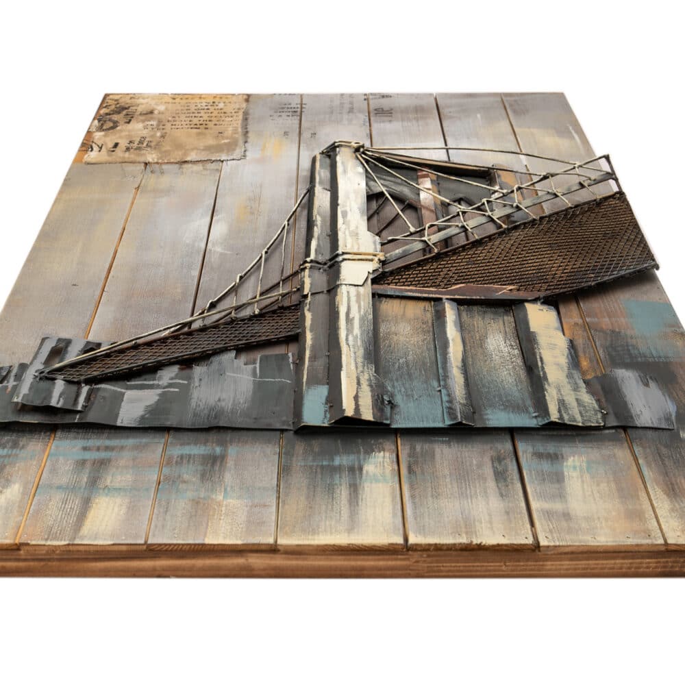 3D Metal Wall Art - Manhattan Bridge WL170 - Hand Crafted and Hand