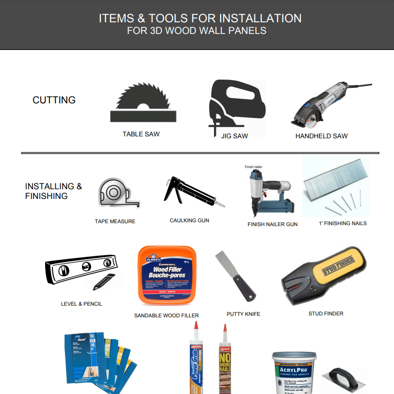 MDF Panel install tools