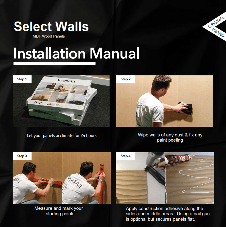 SelectWalls MDF Image Instructions