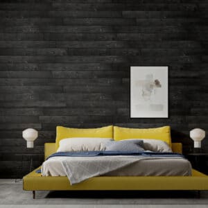 Wood Planks Charcoal Black