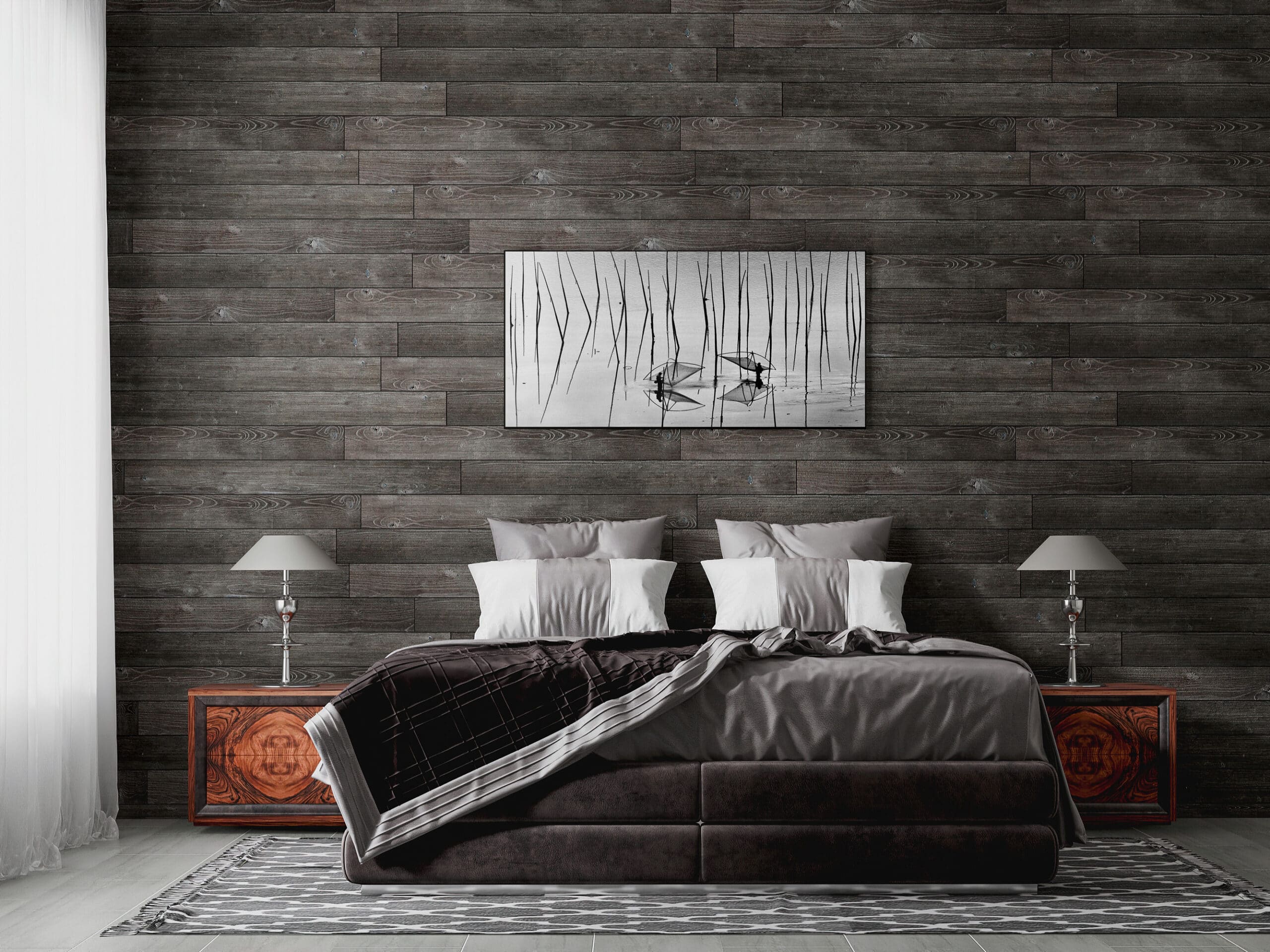 Dark Gray C11 - Wood Planks