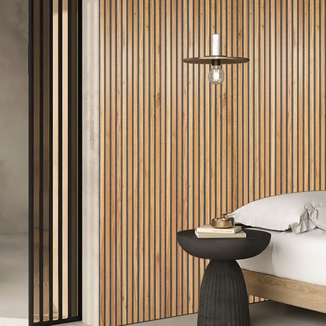 Teak Acoustic Slat Panel