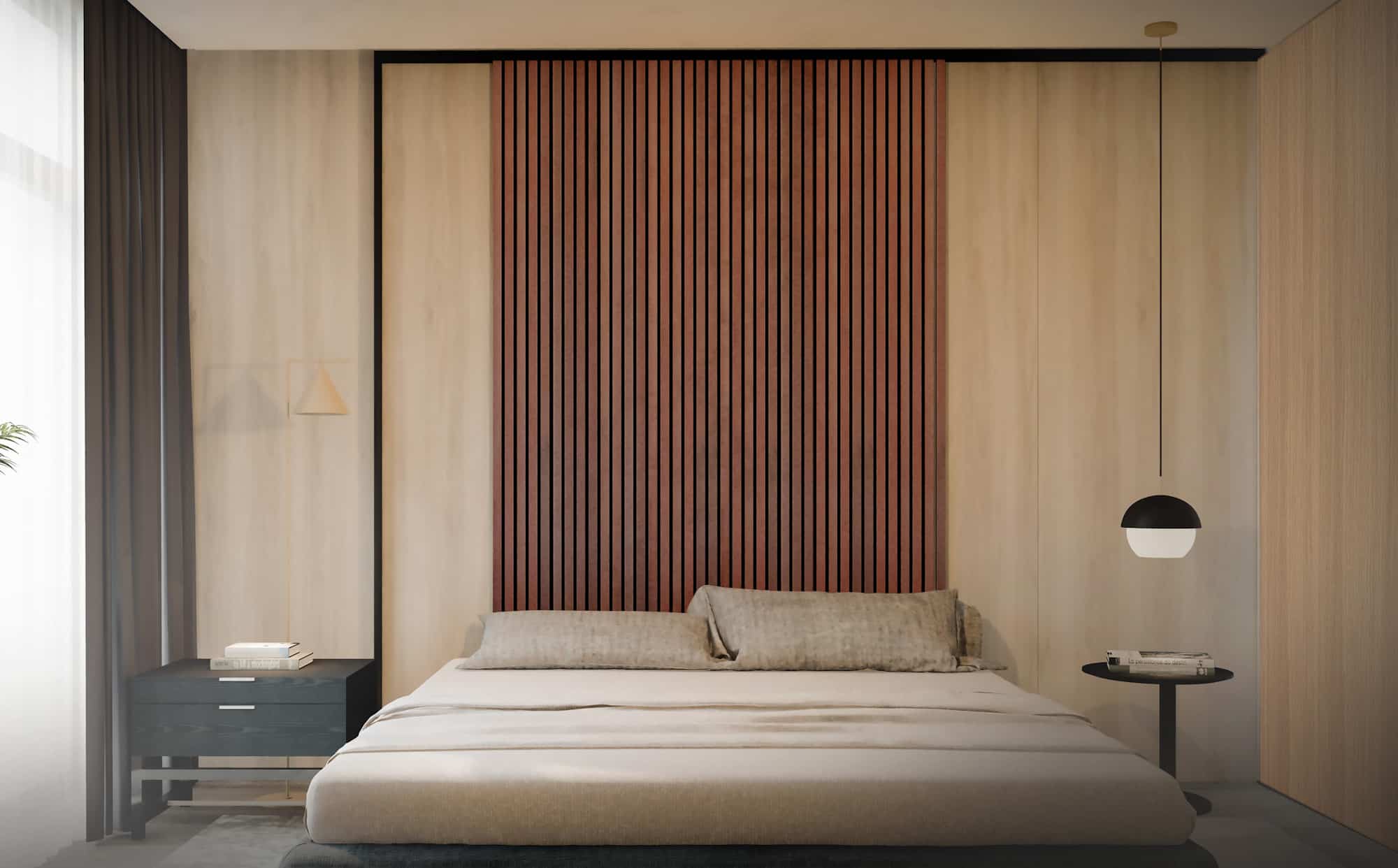 Acoustic Wood Slat Panels - Walnut SL-W01 - Slat Wall and Ceiling