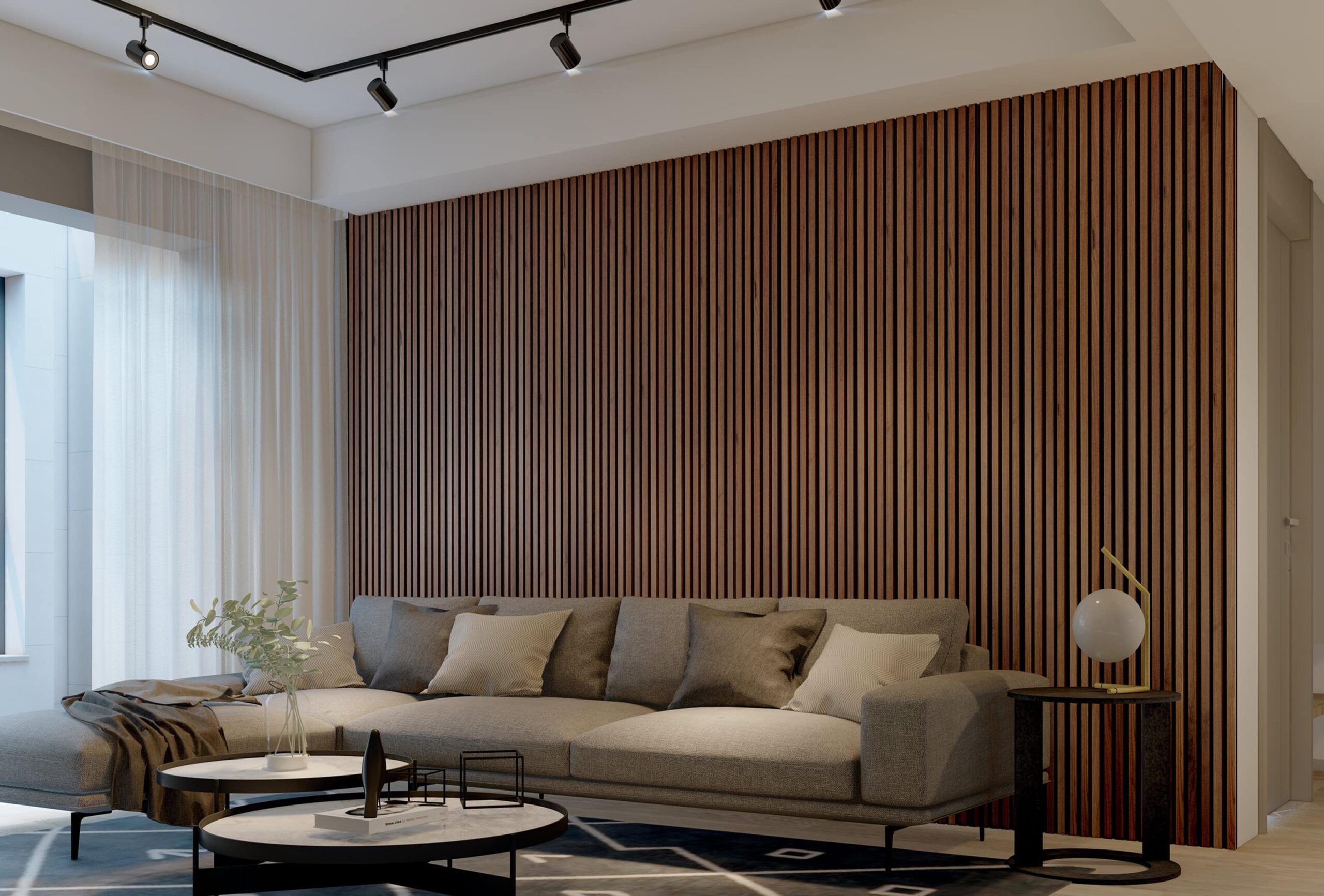 Acoustic Wood Slat Wall Panels - Walnut Sl-w01
