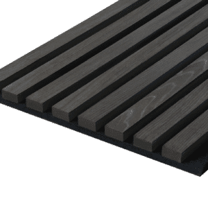 Acoustic Wood Slat Panel Veneer - Charcoal Grey Oak